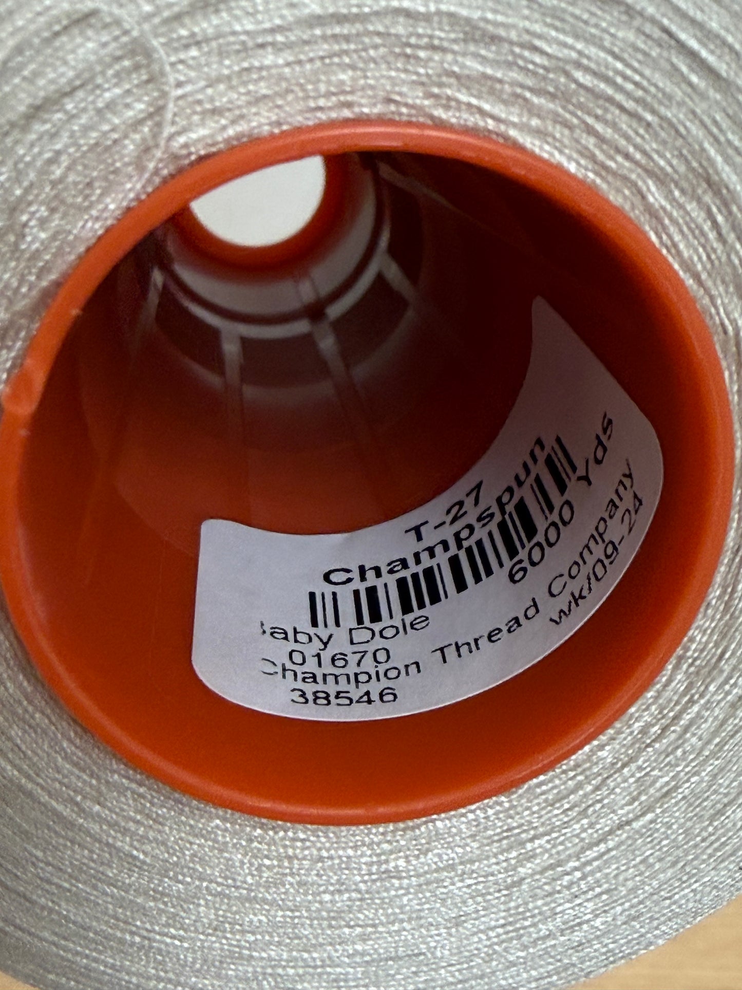 THREAD T-27 SOFT BEIGE 1671 POLYESTER CHAMPSPUN 6000 Yds