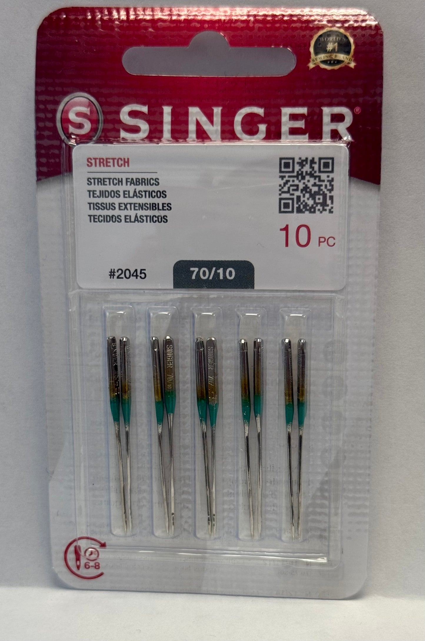 NEEDLE SINGER® 2045 #70-10 BLISTER 10 NEEDLE