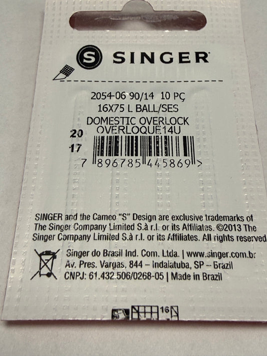 NEEDLE 2054-06 #90/14 BLISTER 10-NEEDLE SINGER OVERLOCK