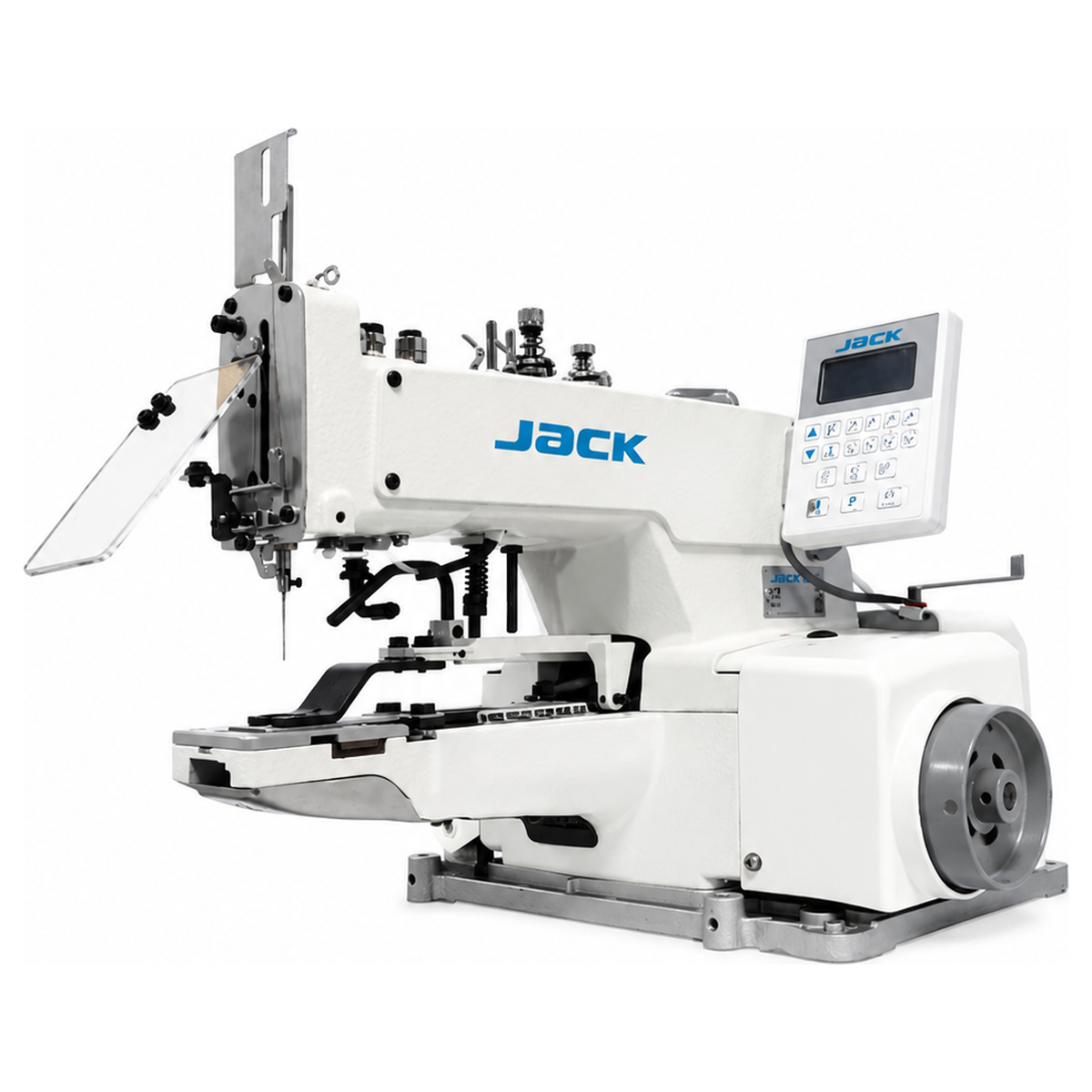 JACK® JK-T373G-Z Single Thread Direct Drive Automatic Chainstitch Button Sewing Machine – Complete with Table & Stand