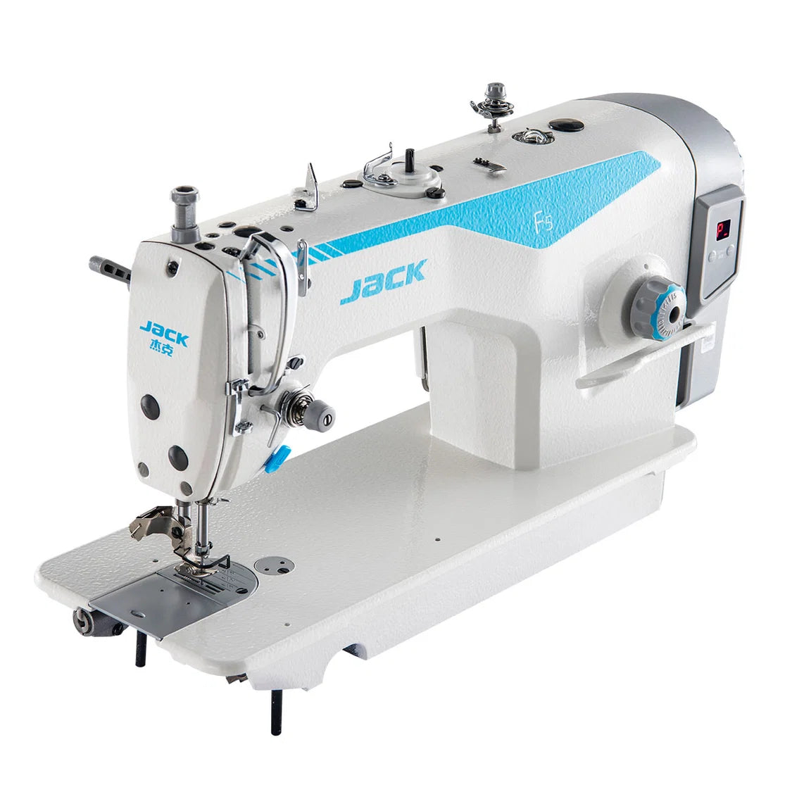JACK® F5-HL-7 Single Needle Double Capacity Hook Direct Drive Industrial Lockstitch Sewing Machine – Complete with Table & Stand