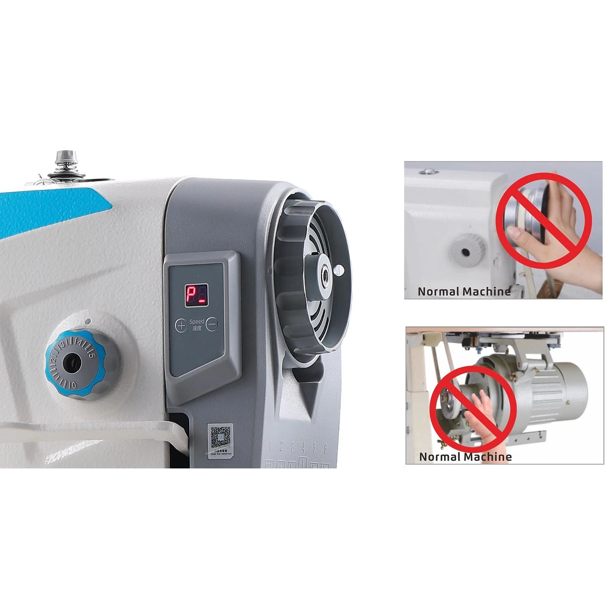 JACK® JK-F5 Single Needle Direct Drive Industrial Lockstitch Sewing Machine – Complete with Table & Stand