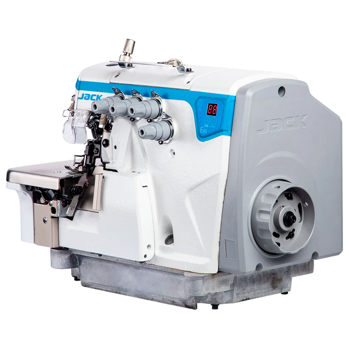 JACK® E4S-4-M03/333 4-Thread Overlock Industrial Sewing Machine – Complete with Table & Stand