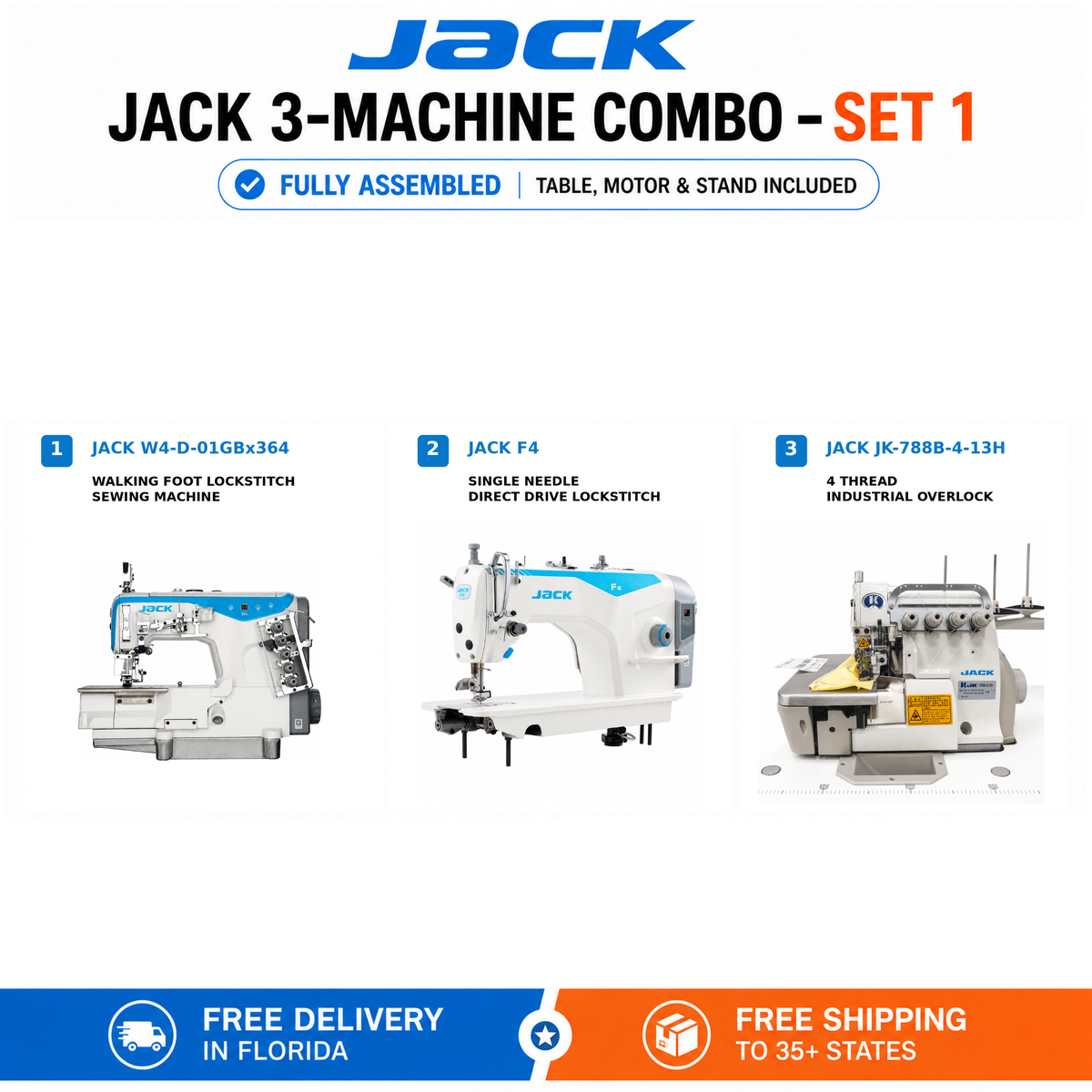 JACK 3-Machine Combo – Set 1