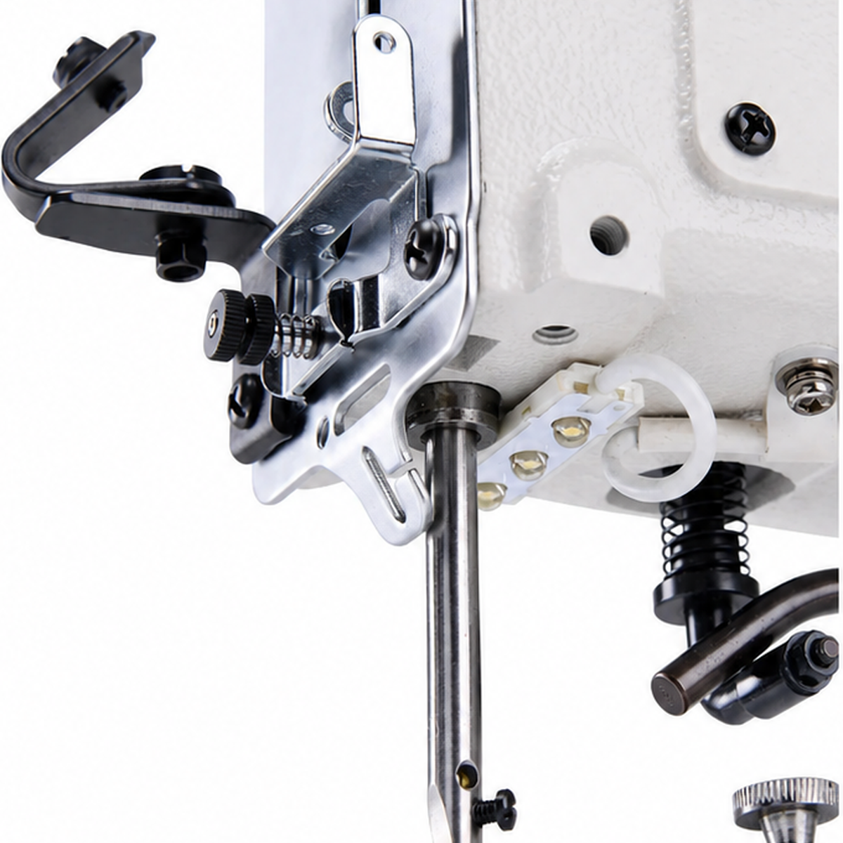 JACK® T1377E-B Single Thread Direct Drive Fully Automatic Chainstitch Button Sewing Machine – Complete with Table & Stand