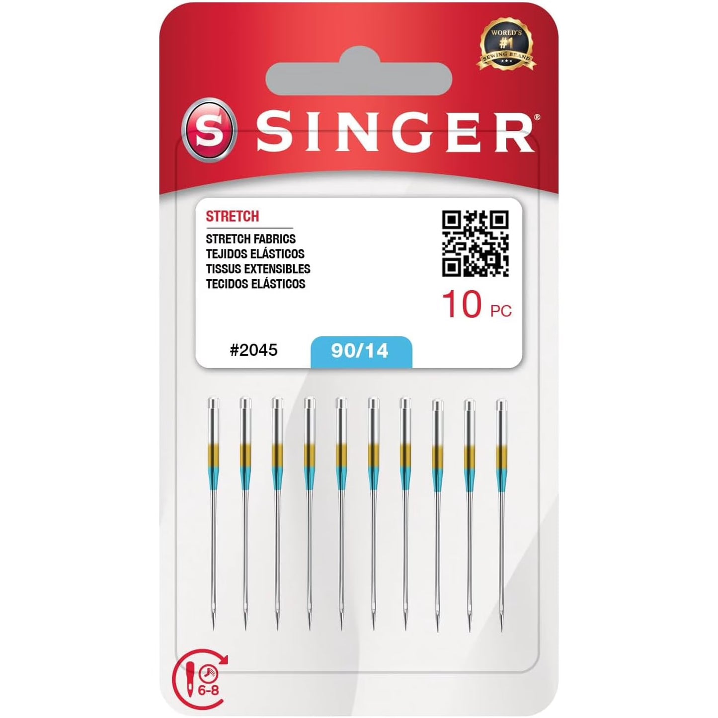 NEEDLE SINGER® 2045 #90-14 BLISTER 10 NEEDLE