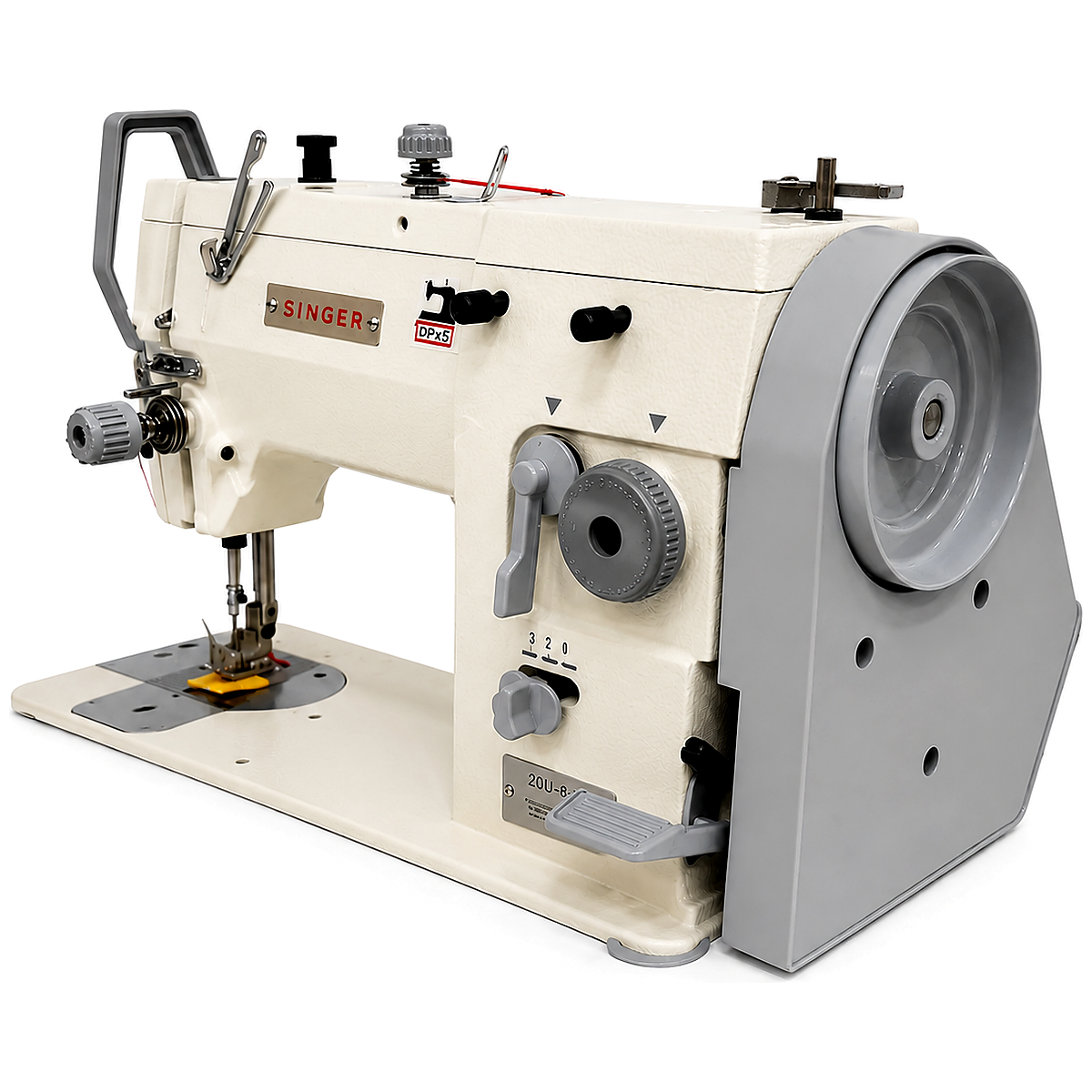 SINGER® 20U-105C Single Needle Straight & Zigzag Industrial Sewing Machine with Servo Motor – Complete with Table & Stand