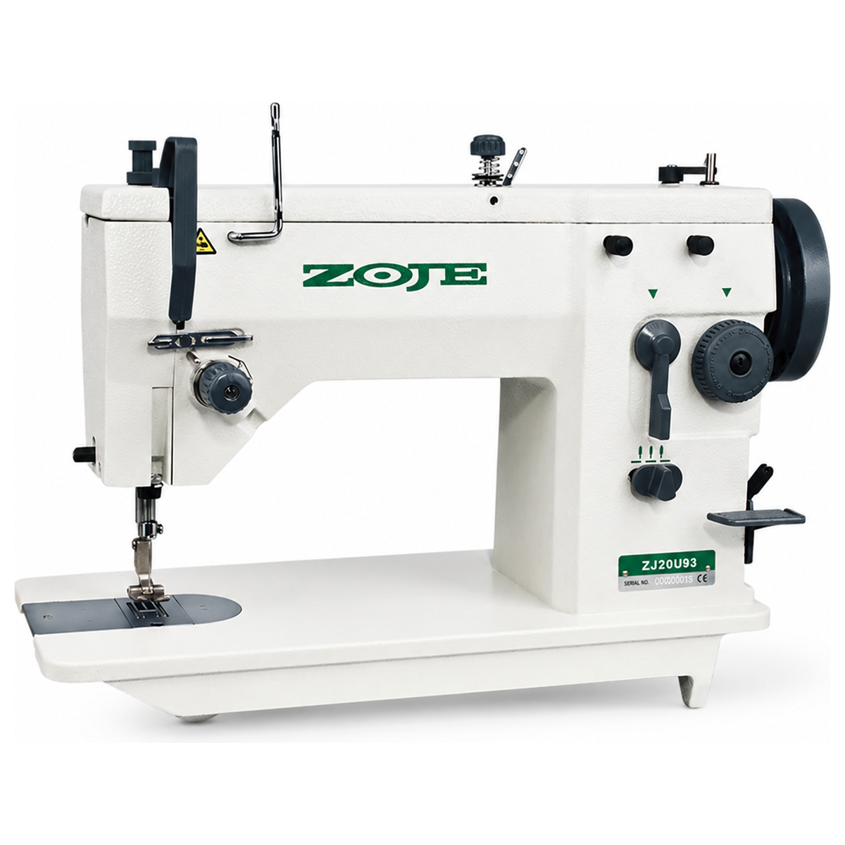 ZOJE® ZJ-20U93 Single Needle Straight & Zigzag Industrial Lockstitch Sewing Machine with Automatic Lubrication – Complete with Table & Stand