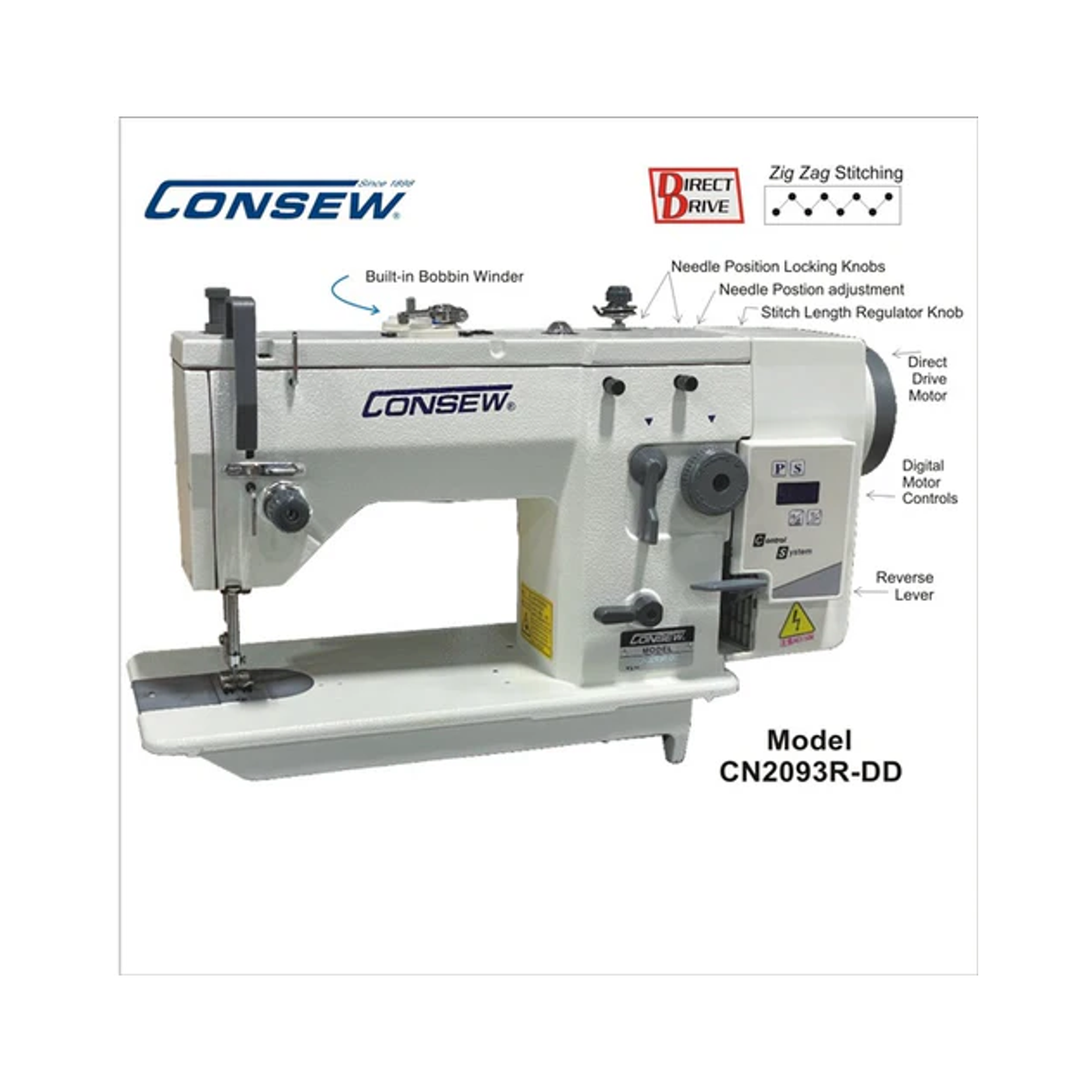 CONSEW CN2093R-DD ZIG ZAG DIRECT DRIVE