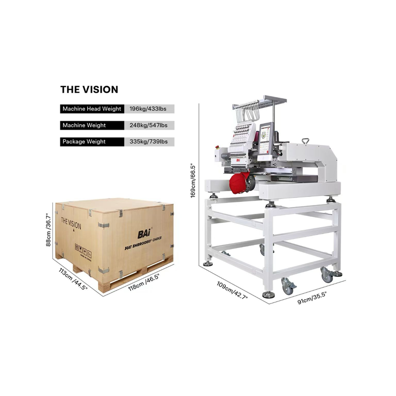 BAi THE VISION Commercial Embroidery Machine