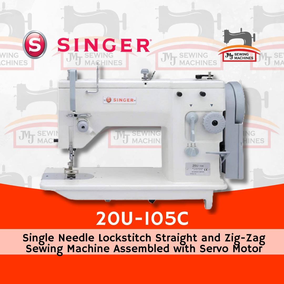 SINGER 20U-105C Single Needle Lockstitch Straight and Zig-Zag Sewing Machine Ass image 0