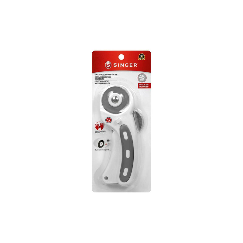 SINGER 45mm Rotary Cutter with Trigger Release & Blade Replacement